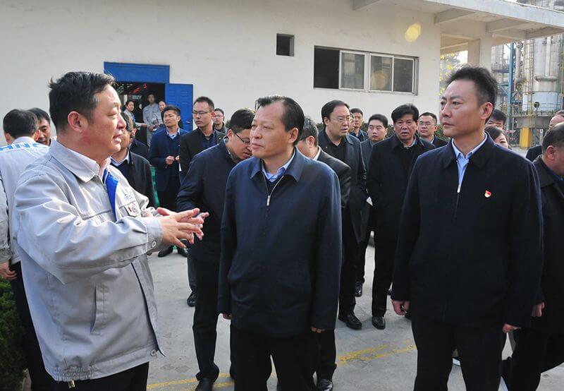 2018年11月23日，时任河南省副省长刘伟到中原大化调研。